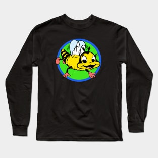 Retro Bee Cartoon Comic Long Sleeve T-Shirt